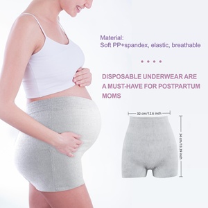 Haute élastique mince antibactérien taille haute façonnant les <span class=keywords><strong>sous</strong></span>-vêtements de maternité jetables pantalons de récupération post-partum - Product Image 5