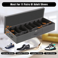 Rangement multifonctionnel en tissu Organisateurs de chaussures Bacs pliants sous le lit Organisation de la maison Boîtes de rangement rectangulaires Couvercle empilable