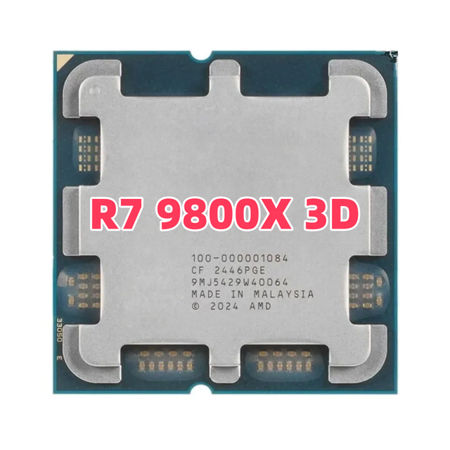 A MD Desktop Computer CPU Processor R7 9800X 3D 4.7GHz AM5 Socket Tray No Cooler