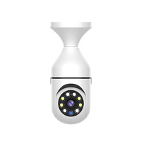 Caméra de sécurité sans fil E27 Bulb PTZ 360 °   Caméra WiFi panoramique avec lumière intégrée et système de surveillance domestique