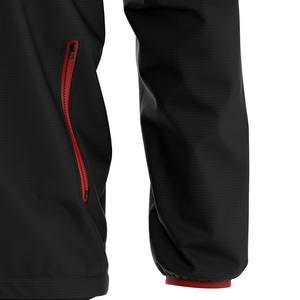 เสื้อกันลมกันน้ำแบบไดนามิกของผู้ชายเสื้อมีฮู้ดสีดำสีแดง2025แฟชั่นกลางแจ้งกีฬาแจ็คเก็ตซอฟต์เชลล์ - Product Image 4