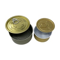 Boîte en fer blanc à ouverture facile de 100 g, 200 g/300 g pour aliments pour animaux de compagnie / saucisses / thon, boîte vide avec couvercles