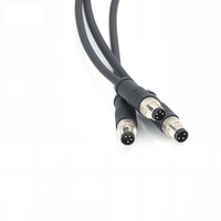KRONZ Connecteur M8 avec câble PVC pré-moulé de 5m, droit, 4 broches mâle IP67, connecteurs industriels pour système d'actionneur de capteur