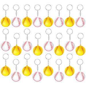 Porte-clés en mousse en forme de balle, pendentif de sac à dos, balle anti-stress pour enfants, jouet en mousse solide de 4 cm - Product Image 5