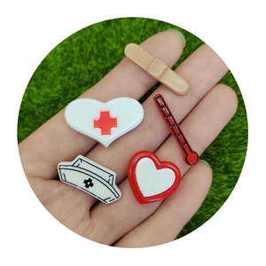 Nouveau 100 Pcs/Lot ensemble d'allaitement résine Flatback Cabochons mignon thermomètre pansement coeur artisanat <span class=keywords><strong>pour</strong></span> Scrapbooking coque de téléphone décor - Product Image 1