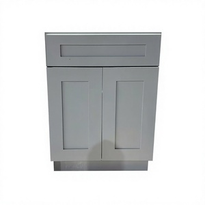 Gabinete de Cocina Gris Shaker B24, Panel de Puerta de MDF, Diseño Moderno, Fácil Instalación - Product Image 1