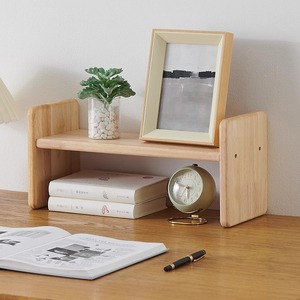 <b>Desktop</b> Storage <b>Shelf</b> Solid Wood 3 Tier Bookshelf Modern Minimalist Desk Organizer For Office Home Study Space - Product Image 4