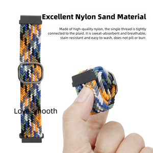 Correa tejida elástica de nailon de 22mm para <span class=keywords><strong>Amazfit</strong></span> Series hebilla de <span class=keywords><strong>Metal</strong></span> estable reemplazo de liberación rápida pulsera transpirable ajustable - Product Image 3