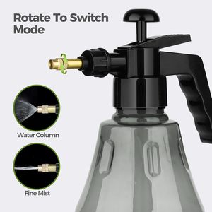 Bouteille de pulvérisation de brume fine en plastique gris 1L brumisateur de plante à pression à main avec pompe supérieure pulvérisateur d'eau vide arrosoir - Product Image 6