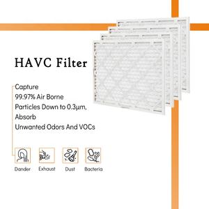 แผ่นกรองอากาศ HVAC AC แบบปรับแต่งได้ใหม่ ขนาด 16x25x1 20x20x1 MERV8-11-13 สำหรับร้านอาหาร แผ่นกรองใยสังเคราะห์ กรองฝุ่นละเอียดสูง - Product Image 3