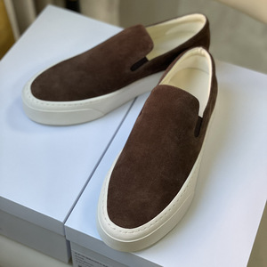 <strong>Custom</strong> High Quality Brown Suede <strong>Loafers</strong> Luxury Low Top Slip On Casual Shoes Sneakers Women - Product Image 2