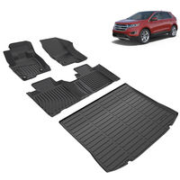 Tapis de sol de voiture 3D TPE de haute qualité, ensemble complet, toutes saisons, imperméables, avant, arrière, coffre, pour Edge 2015-2024