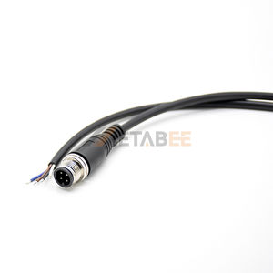 Câble de capteur M12 4 broches, connecteur mâle codé A, PVC surmoulé, non blindé, ensemble de câbles d'actionneur industriel - Product Image 3