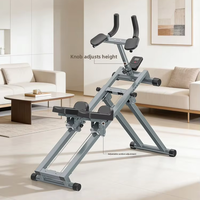 Machine d'escalade pliable en métal avec commande mécanique, propulsion par roue avant, 136*55*41cm, pour entraînement en salle de sport intérieure