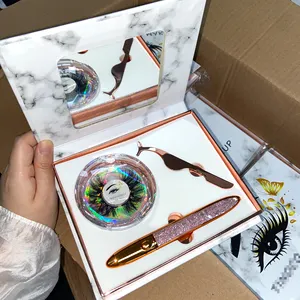 Custom Eyelash Boxes и Eyelash Packing Set, 3D Mink False Lashes, Own Brand, 25 мм, wholesale, New Design