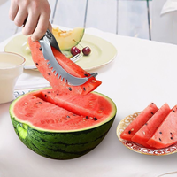 Multifunctionele roestvrijstalen fruit snijder, moeiteloze watermeloensnijder voor keuken gadgets