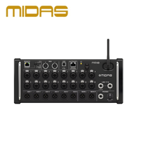 Mezclador de Audio Digital Profesional MIDAS MR18 de 18 Canales, 16 Preamplificadores de Micrófono, Interfaz USB y WiFi para Escenarios en Vivo y Estudio