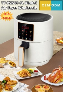 Freidora de aire multifunción para Pizza, freidora de aire eléctrica doméstica, <span class=keywords><strong>horno</strong></span> cuadrado, freidora de aire digital con pantalla táctil de 6L - Product Image 6