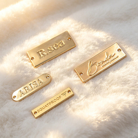 Nouvel Arrivage Plaques de Logo Non Imprimées en Métal Plaqué Or Noir pour Gravure de Sacs à Main de Luxe