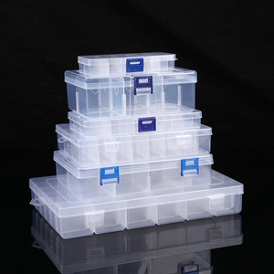 Caja Organizadora <span class=keywords><strong>de</strong></span> Plástico Transparente Rectangular con Compartimentos <span class=keywords><strong>de</strong></span> 6, 8, 10, 15, 24 y 36 Rejillas <span class=keywords><strong>para</strong></span> Guardar Cuentas, Joyas y <span class=keywords><strong>Piezas</strong></span> <span class=keywords><strong>Pequeñas</strong></span> - Product Image 1