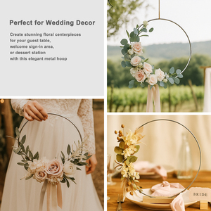 Cerceaux en fer soudés sur mesure, robustes, de 4/6/8/10/12/14/16/18/20/22/24 pouces, pour artisanat, composition florale, bricolage, événements et fournitures de fête - Product Image 5