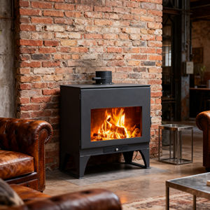 Petit poêle à bois moderne en acier pour la maison, intérieur sans fumée, facile à <span class=keywords><strong>nettoyer</strong></span>, circulation d'oxygène - Product Image 6