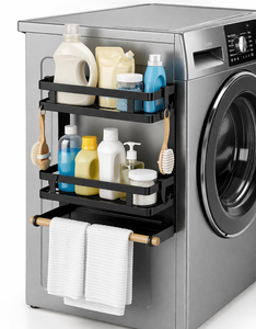 Custom Freezer Refrigerator <b>Wall</b> <b>Mounted</b> Adhesive Fridge Door Side Magnetic Spice Organizer Metal <b>Shelf</b> Rack Holder Manufacturer - Product Image 3