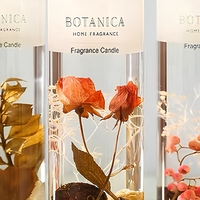 Duftkerze aus Gelwachs mit getrockneten Blumen, handgefertigt, blumiger Raumduft, Aromatherapie, dekoratives Geschenk, Großhandel