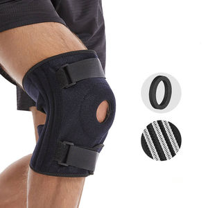 Genouillère articulée à rotule ouverte grande taille en néoprène réglable avec stabilisateurs latéraux pour le soulagement de la douleur au genou - Product Image 1