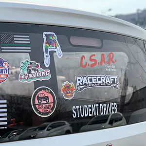 Custom UV Resistant Weatherproof <strong>Car</strong> <strong>Window</strong> <strong>Stickers</strong> Outdoor Die Cut Vehicle Banner Windshield <strong>Sticker</strong> Transfer Vinyl Decals - Product Image 2