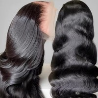 Perruque Lace Frontale 13*4 Cheveux Indiens Bruts Ondulés, Densité 200, Perruques Lisses Comme des Baguettes 12A, Perruques Lace Front Cheveux Humains