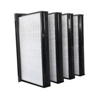 Filtre à air HEPA F9 H13 à haute efficacité à usage industriel de qualité moyenne pour les salles blanches, la boîte en plastique et le filtrage des hôtels en fibre de verre