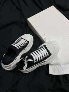 Chaussures décontractées à lacets pour femme MQ MoQueen, version haute, en toile <span class=keywords><strong>blanche</strong></span>, nouveau style, plateforme à semelle épaisse, rehaussantes, collection automne - Product Image 2