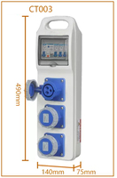 Boîte de prise de courant industrielle portable OEM, étanche, de table, IP54/IP67, 16A/32A/63A, 4 prises personnalisables, multifonctionnelle