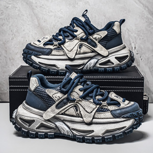 Men's <b>Shoes</b> 2025 Autumn New Style <b>Height</b>-<b>Increasing</b> Outdoor Casual Sports Versatile Wear-Resistant Thick-Soled Black Lace-up - Product Image 3