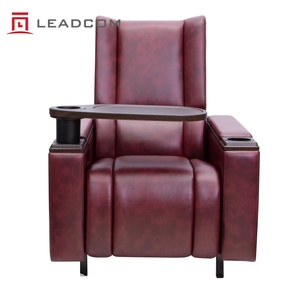 Fauteuil inclinable de cinéma VIP en cuir véritable LEADCOM LS-819 Zero Wall, entièrement rembourré, avec repose-pieds pliable, siège de théâtre VIP - Product Image 2