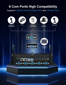 Mini PC industrial sin ventilador: <span class=keywords><strong>Intel</strong></span> 2,5, LAN dual de G, 6 * COM, temperatura amplia: -20 ~ 60 °C para automatización y control - Product Image 3