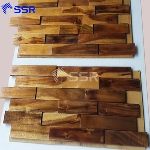 Gạch Lát Sàn Gỗ Acacia Việt Nam/Tấm Tường Gỗ Để Trang Trí - Product Image 6