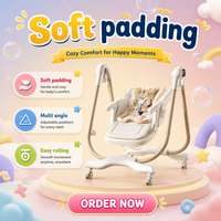 Chaise haute électrique convertible et pliable pour bébé, best-seller, avec coussin amovible, base antidérapante, hauteur réglable, capacité de charge de 33 lb