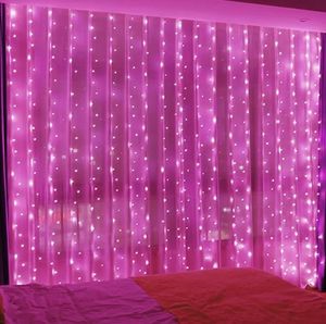 Tirai jendela LED warna-warni, tirai cahaya LED warna-warni dengan kondisioner 8 model untuk taman USB liburan dekorasi Natal - Product Image 5