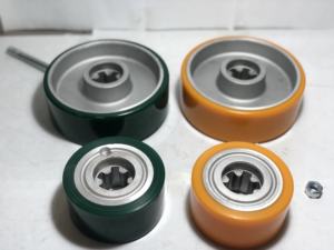 Heavy Duty Rodas Duplo Rodízio Eixo Edge Core Red Pu rodízio Roda Fixa Duplo Universal Freio Rodízio giratória plana - Product Image 2