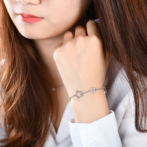 Bracelet <span class=keywords><strong>Xlove</strong></span> tendance réglable avec de nombreux motifs étoiles creux en argent 925, accessoires pour hommes, luxe - Product Image 5