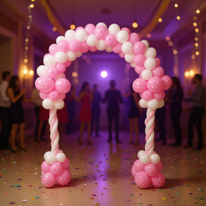 Kit de arco de globos rosas para decoraciones de fiestas, entradas de eventos, fondos para fotos, estilo elegante D0100XUBQ57 - Product Image 2