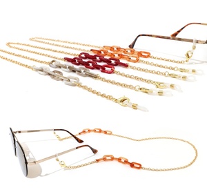 Elegante eslabón dorado para gafas de sol, cordón para gafas, cordón acrílico para enmascarar con soporte para correa de cadena, accesorios decorativos para gafas - Product Image 2