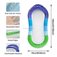 Matelas flottant gonflable en maille pour piscine, chaise longue aquatique gonflable en PVC pour fêtes estivales à la plage