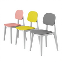 Chaise de salle à manger empilable sans accoudoirs, en plastique épaissi, style moderne et minimaliste, non rotative et non pliable, pour usage domestique et commercial