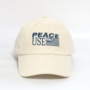 Meilleur prix broderie personnalisée Logo Gorras unisexe non structuré décontracté hiver 6 panneaux velours côtelé bord incurvé casquettes de baseball papa chapeaux - Product Image 2