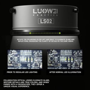 Luowei-Anillo polarizado <span class=keywords><strong>para</strong></span> microscopio, fuente de luz antideslumbrante, anillo de luz, <span class=keywords><strong>calibre</strong></span> 61mm, 64 cuentas LED - Product Image 5