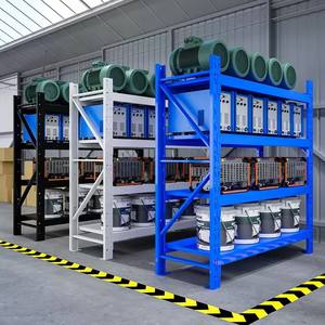 خدمة شاقة 4-5 طبقات بلا بولر للتخزين في مستودع المرآب أرفف صناعية نظام ملك فولاذية - Product Image 6