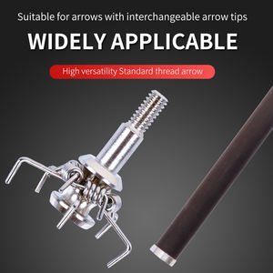 Pointe de flèche de chasse SPG Archery 100 grains en acier inoxydable, pointe de flèche à filetage, pointe de flèche durable, accessoires de chasse - Product Image 2
